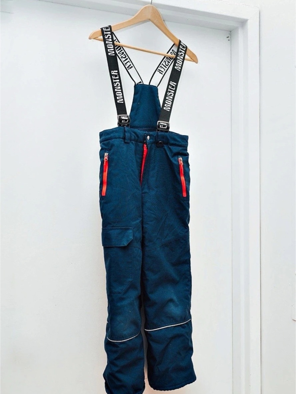 Kids Vintage Monster Snow Pants / Ski Bib – Size 10